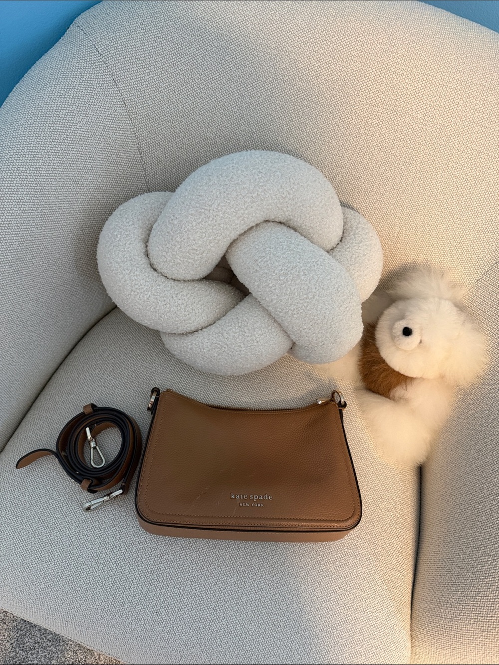 kate spade Brown Leather Crossbody with Removable Strap